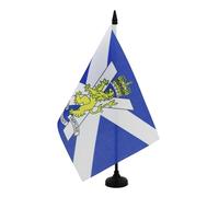 AZ FLAG - Drapeau De Table Régiment royal d'Écosse 21x14 cm - Petit Drapeau Du Royal Regiment Of Scotland De Bureau 100% Polyester Avec Hampe De 25cm Et Socle En Plastique Noir