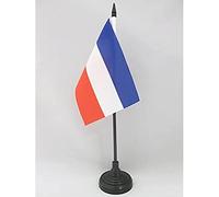 AZ FLAG - Drapeau De Table République Fédérale de Yougoslavie - 15x10 cm - Mini Drapeau Yougoslave De Bureau 100% Polyester Avec Hampe De 25cm Et Socle En Plastique Noir