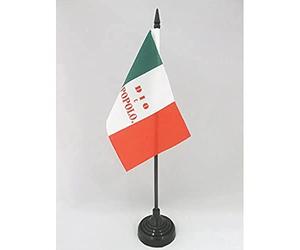 AZ FLAG Drapeau de Table République romaine 1849 15x10 cm Socle Plastique