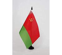 AZ FLAG Drapeau de table République socialiste soviétique de Biélorussie 1919-1991 21x14cm - PETIT Drapeaux DE BUREAU de la RSSB d'URSS 14 x 21 cm