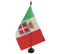 AZ FLAG Drapeau de Table Royaume d’Italie couronne 21x14 cm Socle Plastique