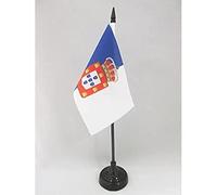 AZ FLAG Drapeau de Table Royaume de Portugal 1139-1910 15x10cm - Petit Drapeaux DE Bureau Royal Portugais 10 x 15 cm