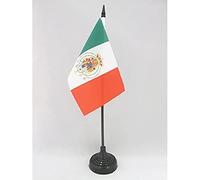 AZ FLAG - Drapeau De Table Royaume des Deux-Siciles 1860-1861 - 15x10 cm - Mini Drapeau Royal Italien De Bureau 100% Polyester avec Hampe De 25cm Et Socle en Plastique Noir