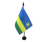 AZ FLAG Drapeau de Table Rwanda 15x10 cm Polyester 100D Socle Plastique