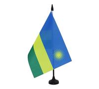 AZ FLAG Drapeau de Table Rwanda 21x14 cm Polyester 100D Socle Plastique