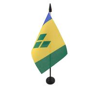 AZ FLAG Drapeau de Table Saint Vincent 15x10 cm Socle Plastique