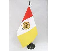 AZ FLAG - Drapeau De Table San Diego 21x14 cm - Petit Drapeau De La Ville De San Diego De Bureau 100% Polyester Avec Hampe De 25cm Et Socle En Plastique Noir