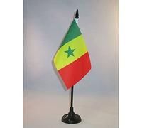 AZ FLAG Drapeau de Table Sénégal 15x10 cm Polyester 100D Socle Plastique