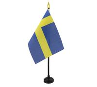 AZ FLAG Drapeau de Table Suède 15x10 cm Polyester 100D Socle Plastique