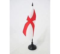 AZ FLAG Drapeau de Table Templiers Ordre du Temple 15x15 cm Socle Plastique