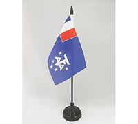 AZ FLAG Drapeau de Table Terres australes et antarctiques 15x10 cm | Terres australes et antarctiques française Usage intérieur Drapeau de bureau des Terres australes françaises polyester 100D