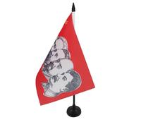 Drapeau de table URSS 4 personnages 21x14cm - PETIT Drapeaux DE BUREAU communiste - Russie 14 x 21 cm - AZ FLAG