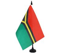 AZ FLAG Drapeau de Table Vanuatu 21x14cm - Petit Drapeaux DE Bureau vanuatais 14 x 21 cm