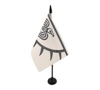 AZ FLAG - Drapeau De Table Viking Raven 21x14 cm - Petit Drapeau Bannière Au Corbeau De Bureau 100% Polyester Avec Hampe De 25cm Et Socle En Plastique Noir