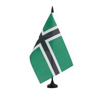 AZ FLAG - Drapeau De Table Vinland Viking 21x14 cm - Petit Drapeau De Vinnland De Bureau 100% Polyester Avec Hampe De 25cm Et Socle En Plastique Noir