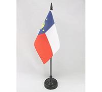 AZ FLAG - Drapeau De Table Wake - 15x10 cm - Mini Drapeau De Wake De Bureau 100% Polyester Avec Hampe De 25cm Et Socle En Plastique Noir