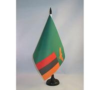 Drapeau de table Zambie 21x14cm - PETIT Drapeaux DE BUREAU zambien 14 x 21 cm - AZ FLAG