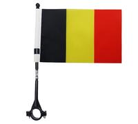 AZ FLAG - Drapeau de Vélo Belgique - Drapeau Belge 100% Polyester Avec Hampe De 30cm Et Système D'Accroche - Bike Flag 30g - 21x14 cm