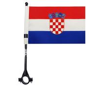 AZ FLAG - Drapeau de Vélo Croatie - Drapeau Croate 100% Polyester Avec Hampe De 30cm Et Système D'Accroche - Bike Flag 30g - 21x14 cm