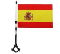 AZ FLAG - Drapeau de Vélo Espagne - Drapeau Espagnol 100% Polyester Avec Hampe De 30cm Et Système D'Accroche - Bike Flag 30g - 21x14 cm