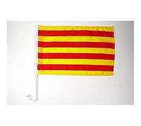 AZ FLAG Drapeau de Voiture Catalogne 45x30 cm Maille Bloquée Ventouse