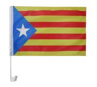 AZ FLAG Drapeau de Voiture Catalogne Estelada 45x30 cm Ventouse