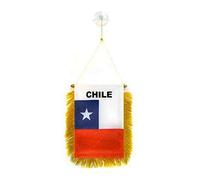 AZ FLAG Drapeau de Voiture Chili 15x10 cm Chilien Polyester 100D Ventouse
