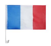 AZ FLAG Drapeau de Voiture France 45x30 cm Français Maille Bloquée Ventouse