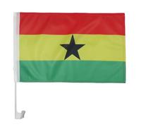 AZ FLAG Drapeau de Voiture Ghana 45x30 cm Ghanéen Maille Bloquée Ventouse