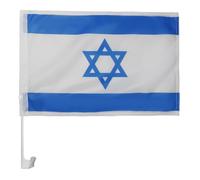 AZ FLAG Drapeau de Voiture Israël 45x30 cm Maille Bloquée Ventouse