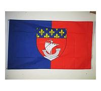 AZ FLAG - Drapeau Département de Paris - 150x90 cm - Drapeau Seine 100% Polyester Avec Oeillets Métalliques Intégrés - Pavillon 110 g