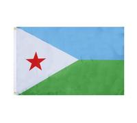 AZ FLAG - Drapeau Djibouti - 150x90 cm - Drapeau Djiboutien 100% Polyester Avec Oeillets Métalliques Intégrés - Pavillon 110 g