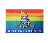 AZ FLAG Drapeau Don't Tread On Me arc-en-ciel 90x60 cm 2 Œillets