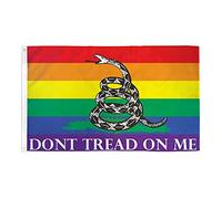 AZ FLAG - Drapeau Don't Tread on Me Arc-en-Ciel - 90x60 cm - Drapeau LGBT - Gay 100% Polyester avec Oeillets Métalliques Intégrés - Pavillon 50 g