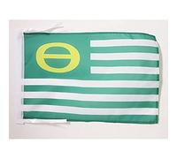 AZ FLAG - Drapeau Ecologiste - 45x30 cm - Pavillon Écologique - Vert 100% Polyester Avec Deux Cordelettes - 20g