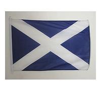 AZ FLAG - Drapeau Ecosse - 45x30 cm - Pavillon Nautique Écossais Spécial Bateau Et Extérieur En Maille Bloquée Avec Anneaux Plastiques Intégrés - 30g