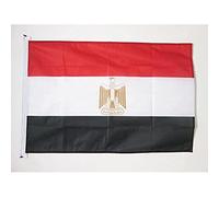 AZ FLAG - Drapeau Egypte - 45x30 cm - Pavillon Nautique Egyptien Spécial Bateau Et Extérieur En Maille Bloquée Avec Anneaux Plastiques Intégrés - 30g