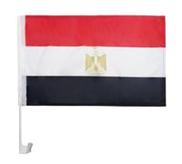 AZ FLAG - Drapeau Egypte Pour Décoration Voiture Avec Attaches En PVC Et Système d'Accroche - Car Flag Egyptien - 100% Polyester - 50g - 45x30 cm