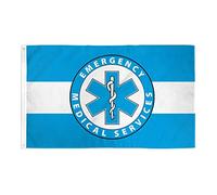 AZ FLAG Drapeau EMS Emergency medical services 150x90 cm 2 Œillets