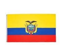 AZ FLAG - Drapeau Equateur - 150x90 cm - Drapeau Équatorien 100% Polyester Avec Oeillets Métalliques Intégrés - Pavillon 110 g