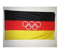 AZ FLAG - Drapeau Équipe unifiée d'Allemagne 1960-1968 - 150x90 cm - Drapeau Allemand Olympique 100% Polyester Avec Fourreau et cordelette - Pavillon 110 g