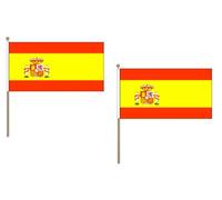 AZ FLAG Drapeau Espagne 45x30cm HAMPE en Bois - Lot de 10 Drapeaux Espagnol 30 x 45 cm