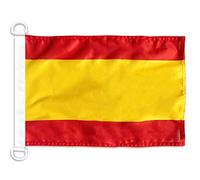 AZ FLAG - Drapeau Espagne sans Armoiries - 45x30 cm - Pavillon Nautique Espagnol Spécial Bateau Et Extérieur en Maille Bloquée avec Anneaux Plastiques Intégrés - 30g