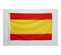 AZ FLAG - Drapeau Espagne sans armoiries Spécial Extérieur - 150x90 cm - Drapeau Espagnol En Maille Bloquée Avec Anneaux Plastiques Intégrés - 170g