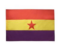 AZ FLAG Drapeau Espagnol Républicain Etoile rouge 150x90 cm Fourreau