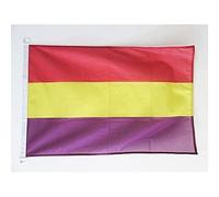 AZ FLAG - Drapeau Espagnol Républicain Spécial Extérieur - 90x60 cm - Pavillon Nautique Espagne Républicaine en Maille Bloquée avec Anneaux Plastiques Intégrés - 80g