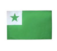 AZ FLAG Drapeau Esperanto 150x90 cm Polyester 100D Fourreau | Usage intérieur et extérieur Drapeau décoratif de la langue internationale coutures doubles et bords renforcés