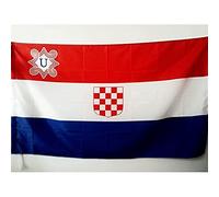 AZ FLAG Drapeau État indépendant de Croatie 1941-1945 avec Fourreau pour Hampe, 150cm x 90cm