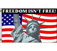 AZ FLAG - Drapeau Etats-Unis La liberté n'est pas gratuite - 90x60 cm - Drapeau Freedom Isn'T Free 100% Polyester Avec Oeillets Métalliques Intégrés - Pavillon 50 g