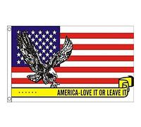 AZ FLAG - Drapeau Etats-Unis nationaliste - 150x90 cm - Drapeau Usa Love It Or Leave It 100% Polyester Avec Oeillets Métalliques Intégrés - Pavillon 110 g